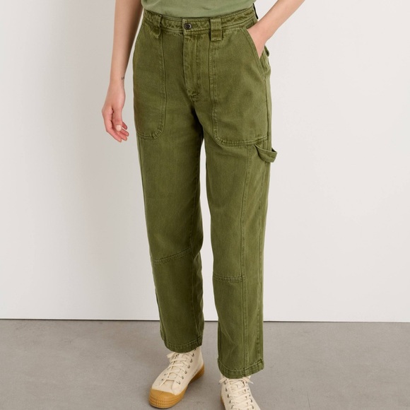 Alex Mill Phoebe Cargo Pants Army Green - Picture 4 of 7